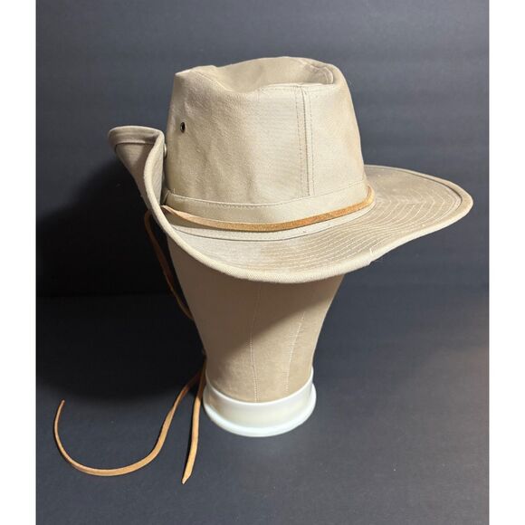 Walt Disney World Safari Adventure Hat Size Small Tan Wide Brim Explorer Cap - Picture 2 of 7
